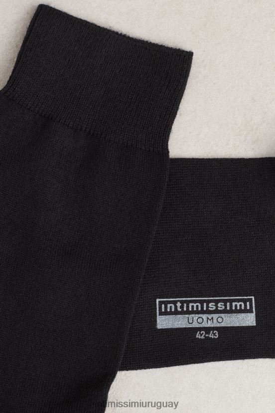 calcetines cortos de algodón cálidos Intimissimi hombres 019-negro V806B8378 medias