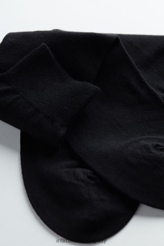 calcetines cortos de algodón cálidos Intimissimi hombres 019-negro V806B8378 medias