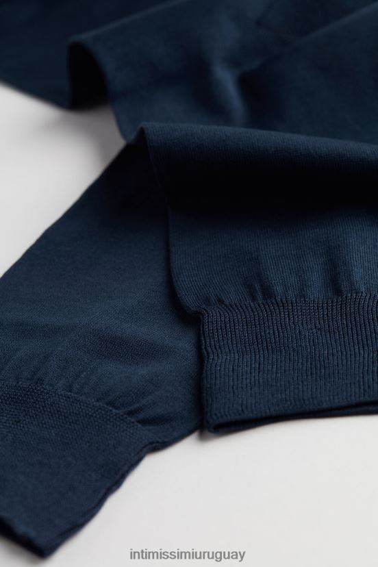 calcetines cortos de satén de hilo de algodón Intimissimi hombres 2168-azul claro gris V806B8371 medias