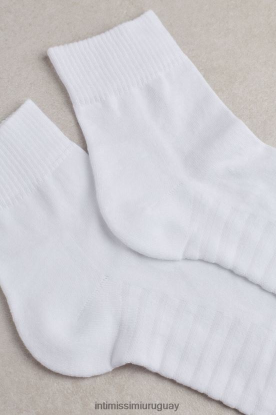 calcetines extracortos de felpa de algodón Intimissimi hombres 001-blanco V806B8369 medias