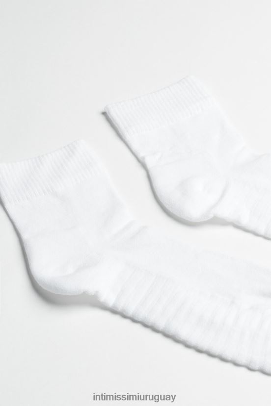 calcetines extracortos de felpa de algodón Intimissimi hombres 001-blanco V806B8369 medias
