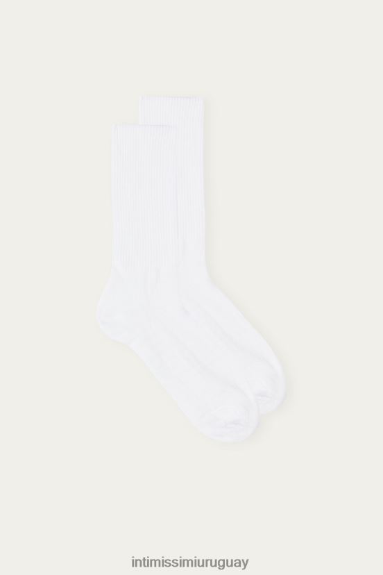 calcetines cortos de felpa de algodón Intimissimi hombres 001-blanco V806B8358 medias