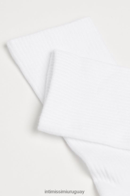 calcetines cortos de felpa de algodón Intimissimi hombres 001-blanco V806B8358 medias