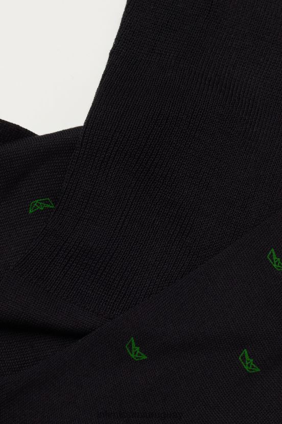 calcetines largos de algodón isla estampado Intimissimi hombres 195j-papel barco-impresión negro V806B8321 medias