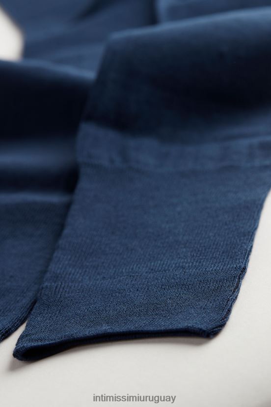 calcetines largos de satén con hilo de algodón Intimissimi hombres 2168-azul claro gris V806B8370 medias