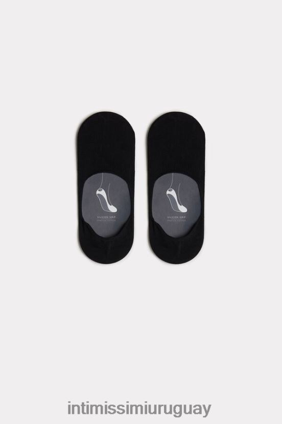 calcetines de algodón elástico Intimissimi hombres 019-negro V806B8391 medias