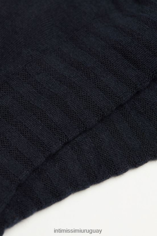 calcetines de felpa de algodón Intimissimi hombres 016-azul V806B8364 medias