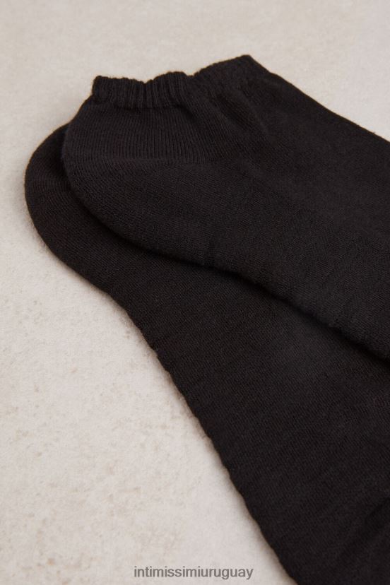 calcetines de felpa de algodón Intimissimi hombres 019-negro V806B8363 medias