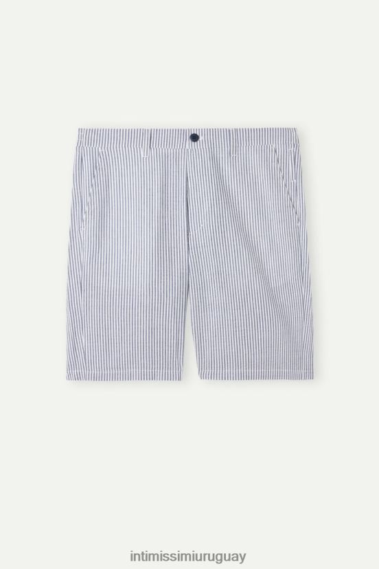 pantalones cortos de sirsaca Intimissimi hombres 304j-blanco/azul V806B8175 vestir