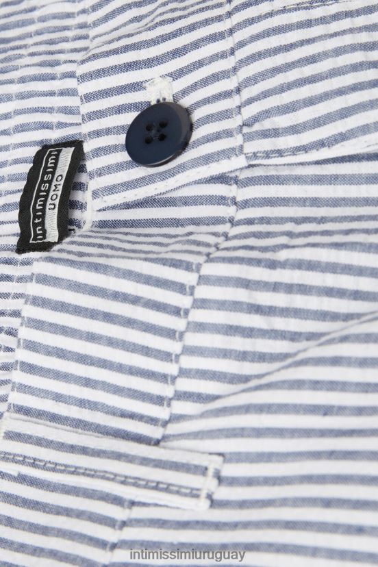 pantalones cortos de sirsaca Intimissimi hombres 304j-blanco/azul V806B8175 vestir