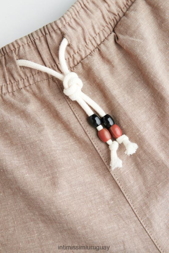 pantalones de lino y algodon Intimissimi hombres 295j-tabaco V806B8176 vestir