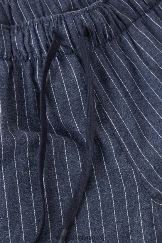 pantalones largos de mezclilla con estampado de rayas diplomáticas y tejido liso cepillado Intimissimi hombres 091j-tejano denim azul melange V806B8198 vestir