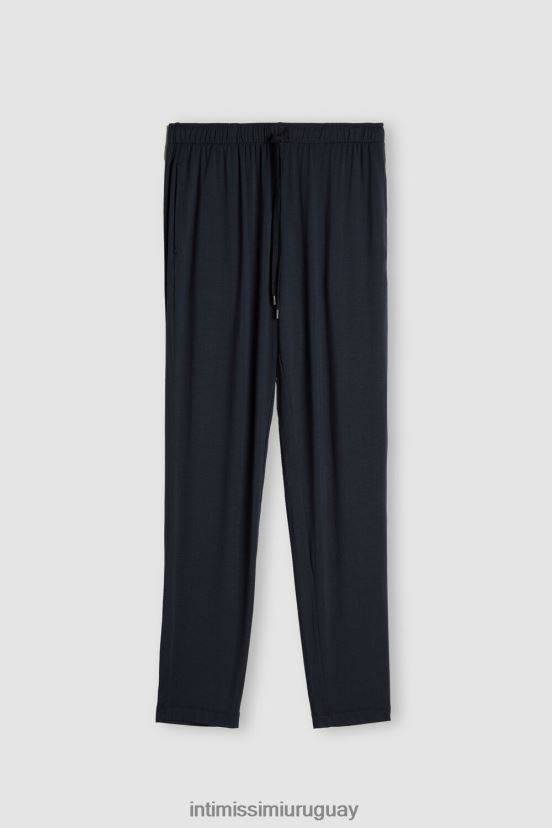 pantalones largos de seda y modal Intimissimi hombres 800-azul medianoche V806B8261 vestir