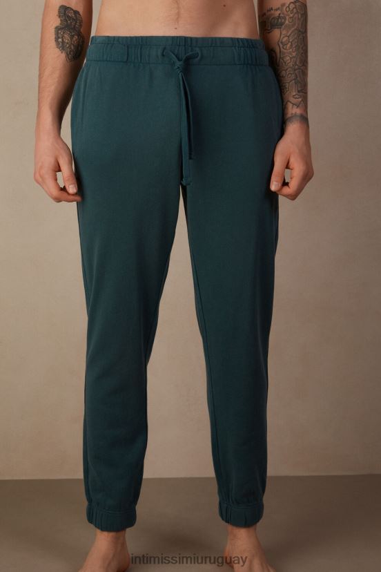 pantalones largos polares colección lavada Intimissimi hombres 162j-verde claro V806B8191 vestir