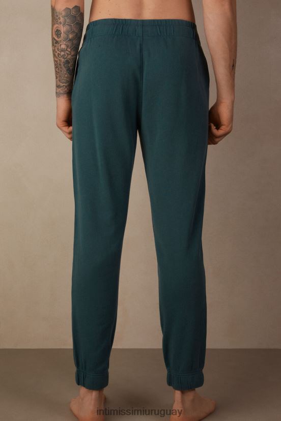 pantalones largos polares colección lavada Intimissimi hombres 162j-verde claro V806B8191 vestir