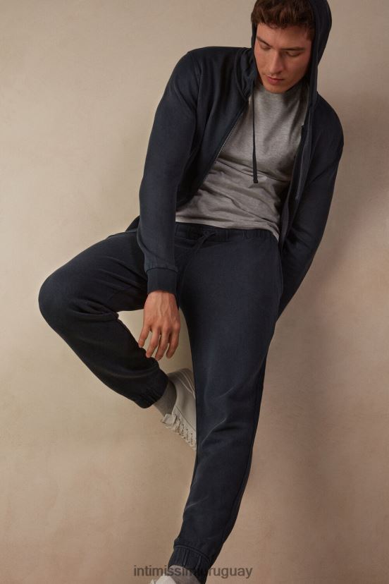 pantalones largos polares colección lavada Intimissimi hombres 763i-azul V806B8184 vestir