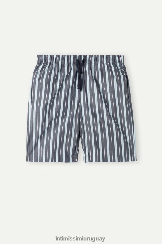 shorts de algodón a rayas Intimissimi hombres 303j-multiraya azul oscuro azul claro V806B8181 vestir