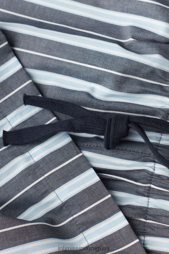 shorts de algodón a rayas Intimissimi hombres 303j-multiraya azul oscuro azul claro V806B8181 vestir