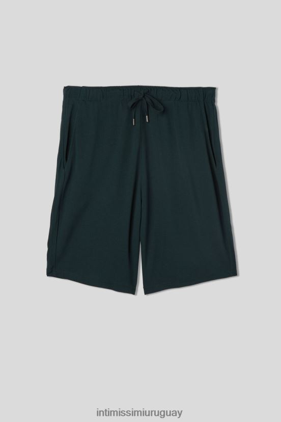 shorts de piqué de seda y modal Intimissimi hombres 132j-verde oscuro V806B8153 vestir