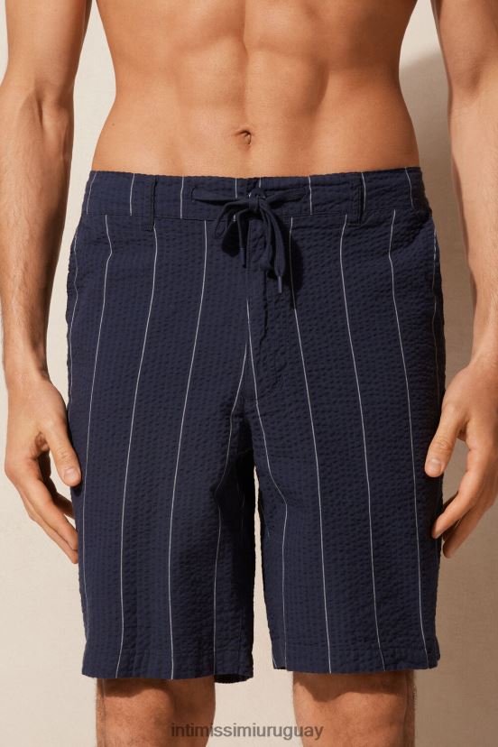 shorts de sirsaca con cordón Intimissimi hombres 305j-azul a rayas V806B8174 vestir