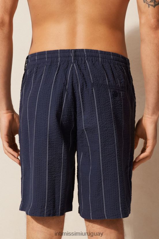 shorts de sirsaca con cordón Intimissimi hombres 305j-azul a rayas V806B8174 vestir
