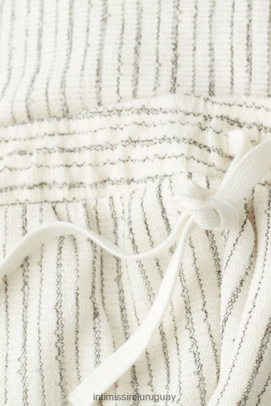 shorts deportivos a rayas Intimissimi hombres Raya gris 300j sobre blanco. V806B8180 vestir