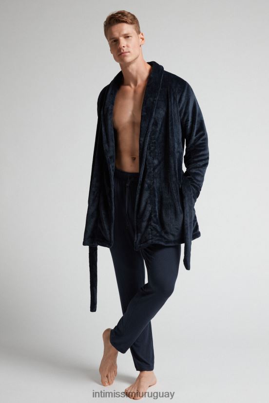 bata de lana Intimissimi hombres 800-azul medianoche V806B8304 vestir