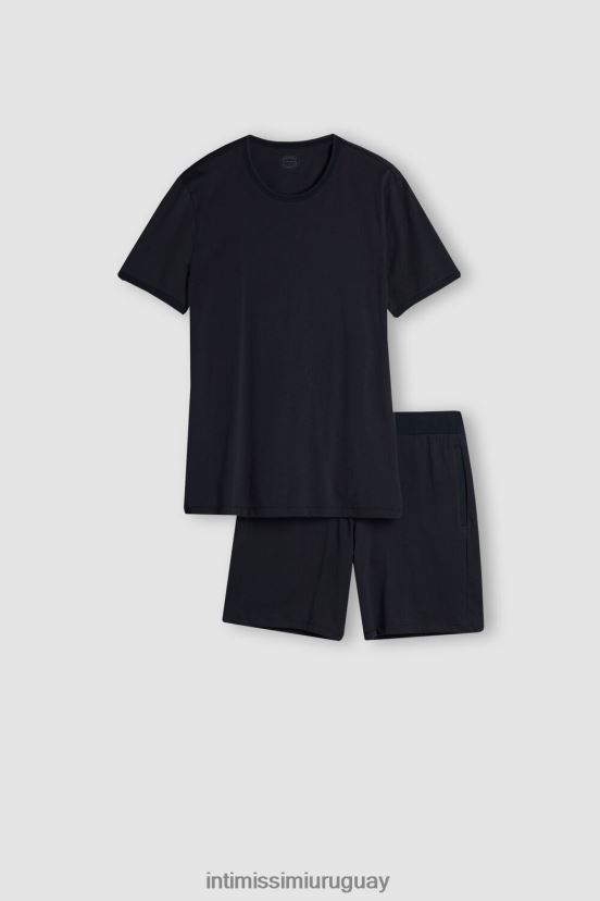 pijama cropped basico algodon supima Intimissimi hombres 800-azul medianoche V806B8313 vestir