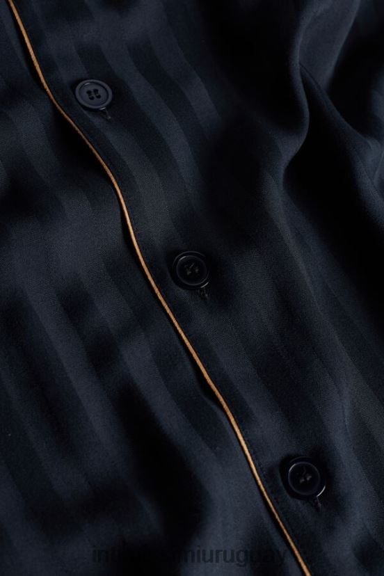 pijamas largos de modal Intimissimi hombres 095i-azul oscuro V806B8309 vestir