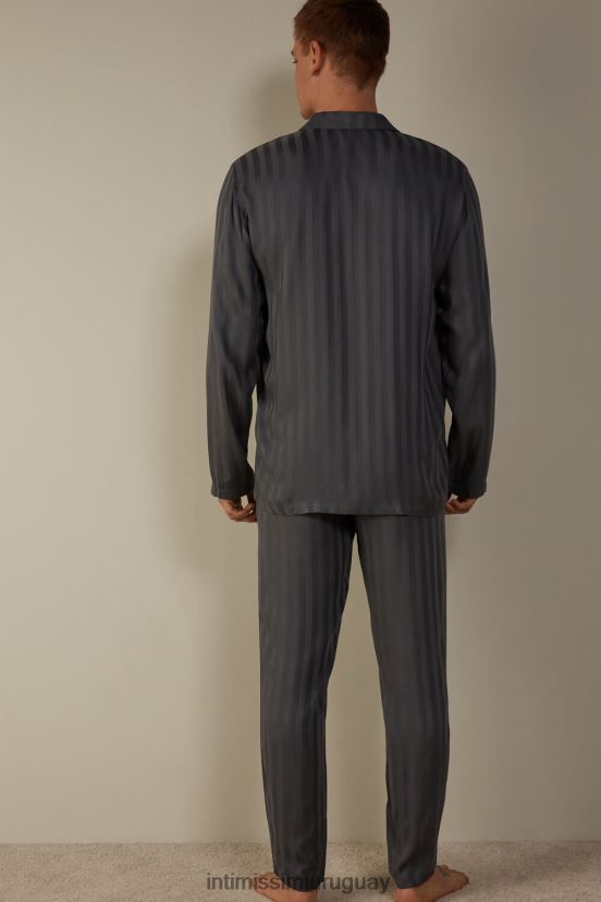 pijamas largos de modal Intimissimi hombres 816i-gris V806B8303 vestir