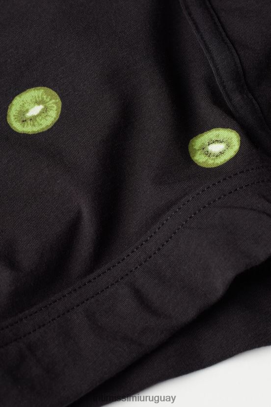 Boxer algodón supima fresco natural estampado kiwi Intimissimi hombres 316j-kiwi-estampado negro V806B828 ropa interior