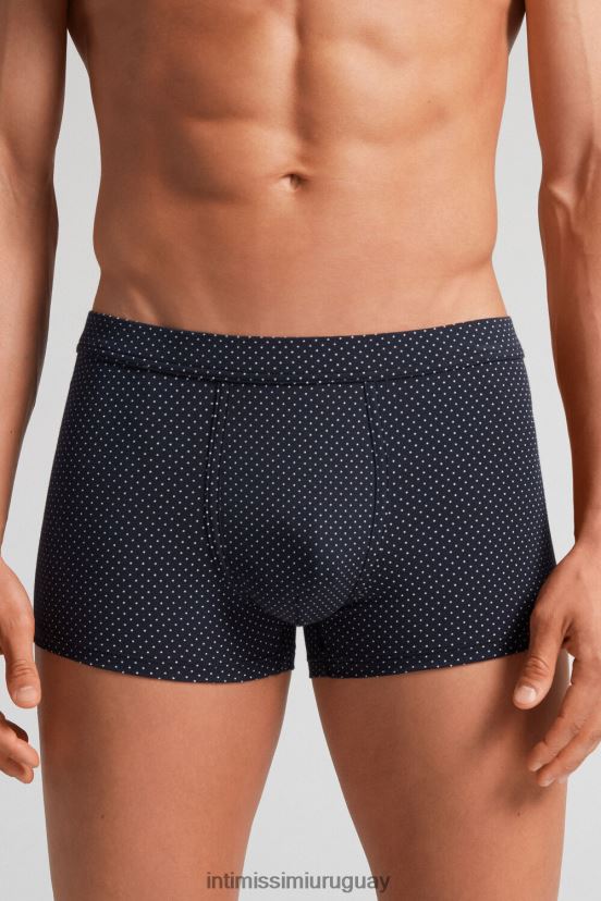 Boxer algodón supima micro lunares fresco natural Intimissimi hombres 364j-blu notte st.pois bianco V806B84 ropa interior