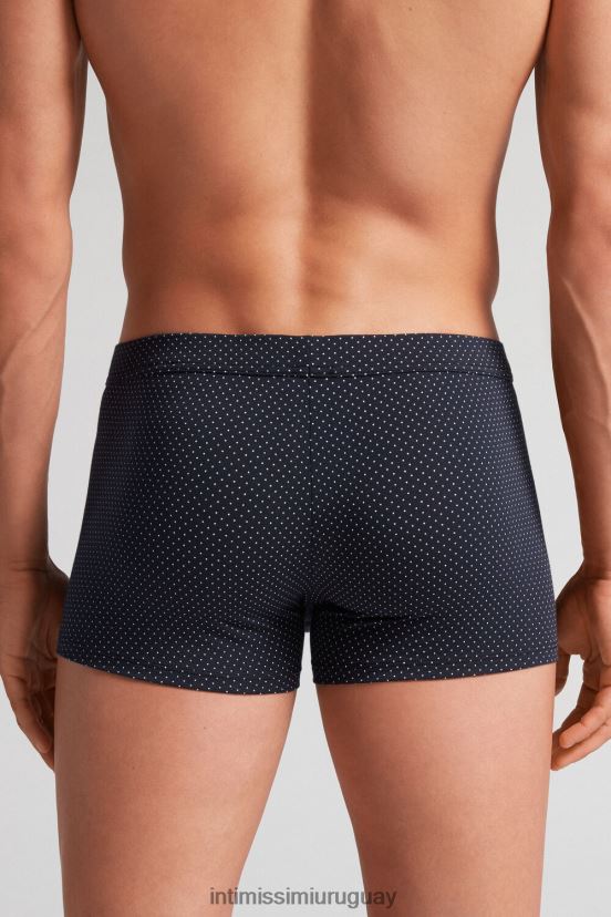 Boxer algodón supima micro lunares fresco natural Intimissimi hombres 364j-blu notte st.pois bianco V806B84 ropa interior
