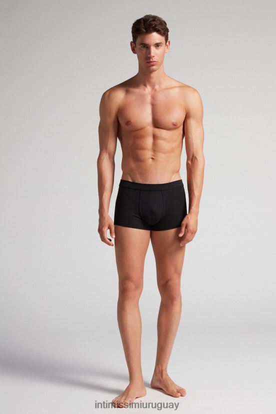Boxer algodón supima micro lunares fresco natural Intimissimi hombres 365j-nero st.pois verde scuro V806B816 ropa interior