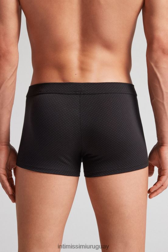 Boxer algodón supima micro lunares fresco natural Intimissimi hombres 365j-nero st.pois verde scuro V806B816 ropa interior