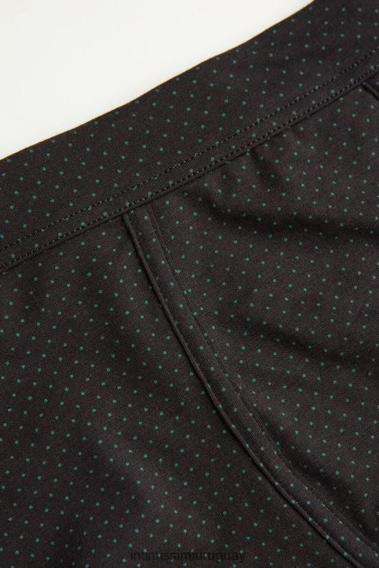 Boxer algodón supima micro lunares fresco natural Intimissimi hombres 365j-nero st.pois verde scuro V806B816 ropa interior