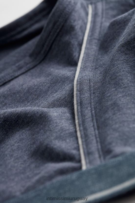 Boxers de algodón supima con cinturilla expuesta. Intimissimi hombres 081i-mezcla azul denim/mezcla gris claro V806B8129 ropa interior