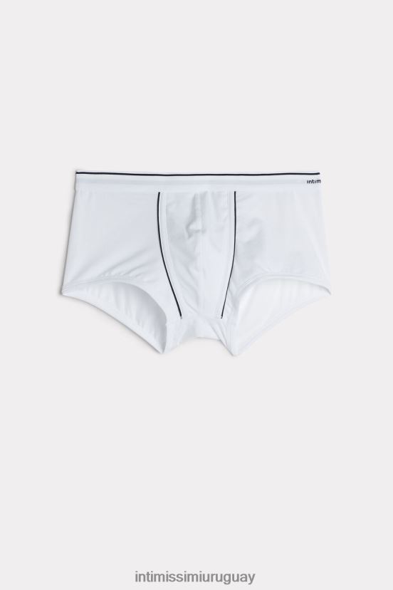 Boxers de algodón supima con cinturilla expuesta. Intimissimi hombres 6986-blanco/azul V806B8128 ropa interior