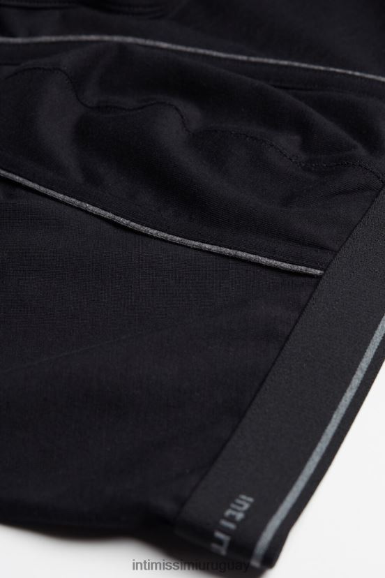 Boxers de algodón supima con cinturilla expuesta. Intimissimi hombres 7007-negro/gris carbón melange V806B8125 ropa interior