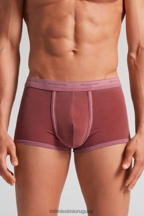 Boxers de algodón supima fresco natural con logo. Intimissimi hombres 392j-burdeos del V806B89 ropa interior
