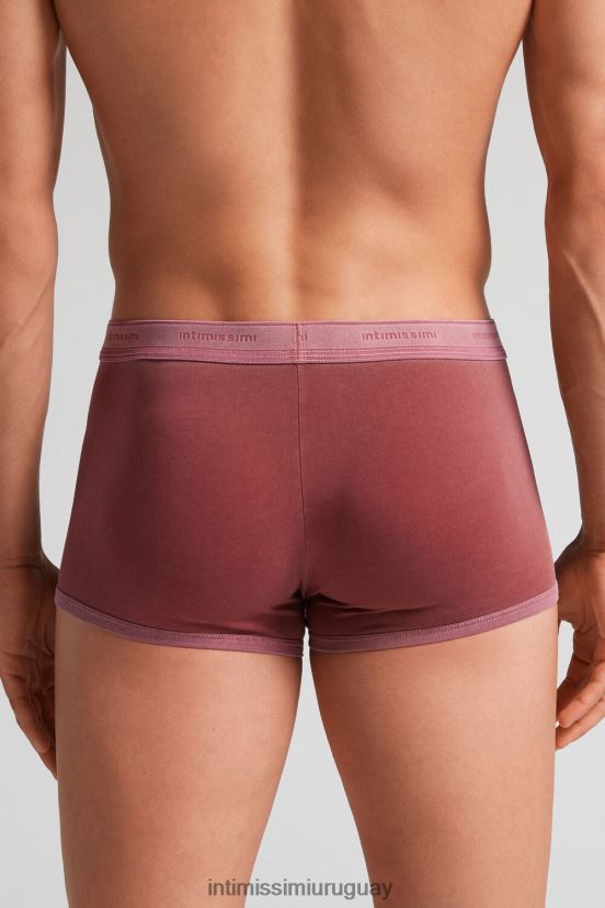 Boxers de algodón supima fresco natural con logo. Intimissimi hombres 392j-burdeos del V806B89 ropa interior