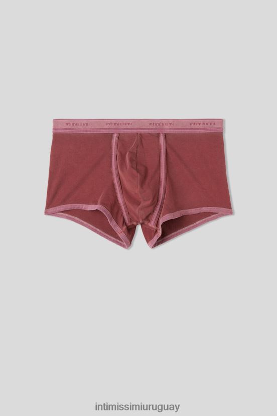 Boxers de algodón supima fresco natural con logo. Intimissimi hombres 392j-burdeos del V806B89 ropa interior