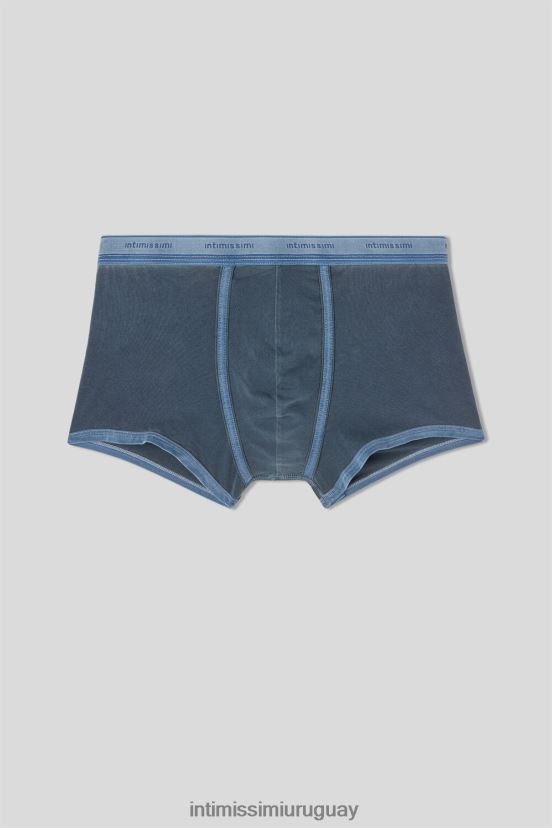 Boxers de algodón supima fresco natural con logo. Intimissimi hombres 394j-blu gas del V806B86 ropa interior