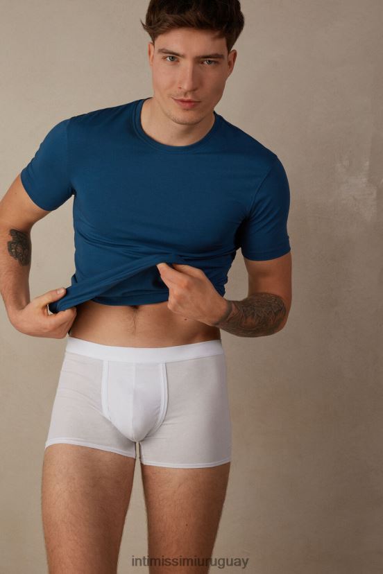 boxers algodón supima fresco natural Intimissimi hombres 001-blanco V806B849 ropa interior