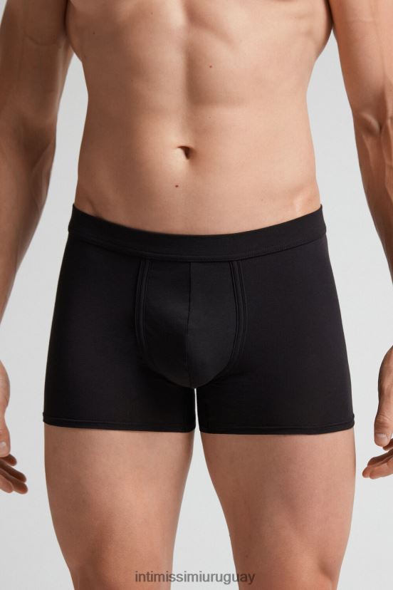 boxers algodón supima fresco natural Intimissimi hombres 019-negro V806B852 ropa interior