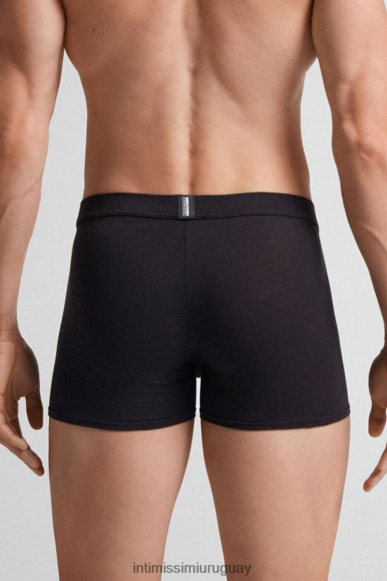 boxers algodón supima fresco natural Intimissimi hombres 019-negro V806B852 ropa interior