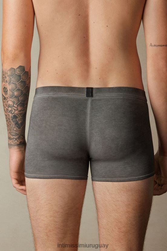 boxers algodón supima fresco natural Intimissimi hombres 040j-negro lavado V806B870 ropa interior