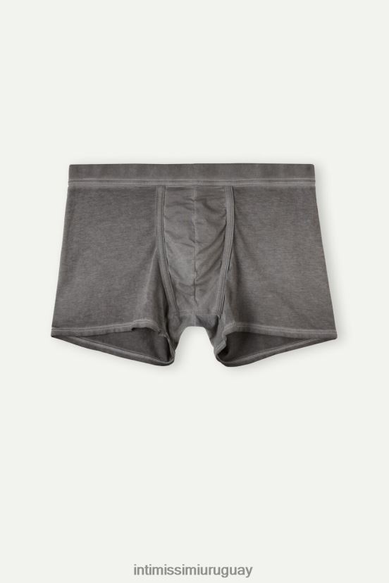 boxers algodón supima fresco natural Intimissimi hombres 040j-negro lavado V806B870 ropa interior