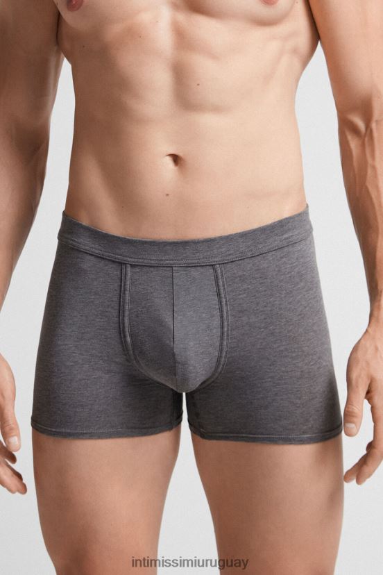 boxers algodón supima fresco natural Intimissimi hombres 5227-gris carbón melange V806B851 ropa interior