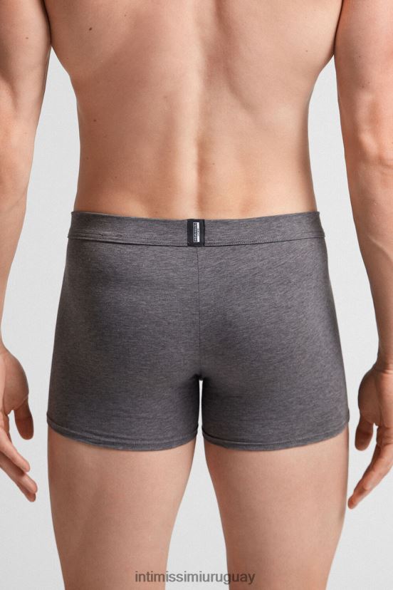 boxers algodón supima fresco natural Intimissimi hombres 5227-gris carbón melange V806B851 ropa interior